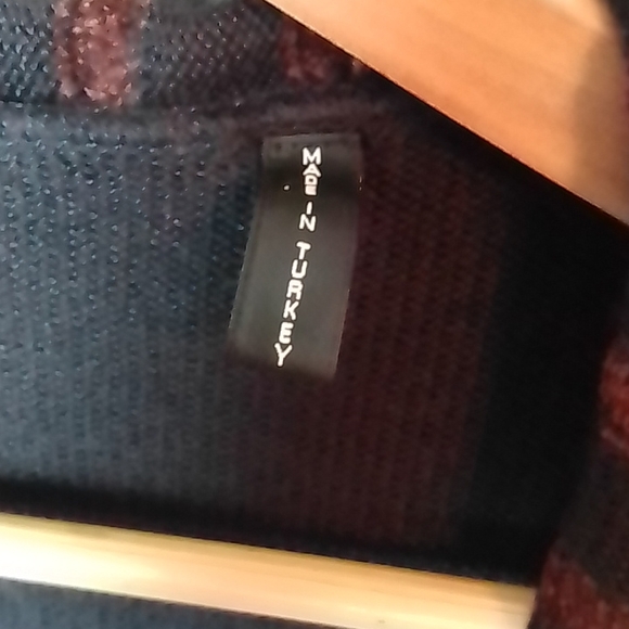 Pull over waterfall sweater brown & black Large - Picture 8 of 8